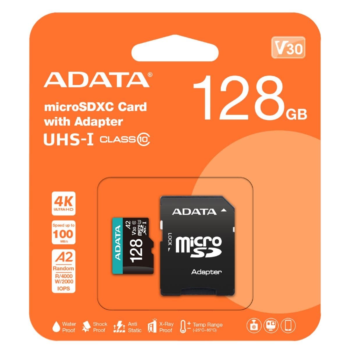 Memoria Adata Microsdxc 128gb Uhs-I U3 V30s C/A