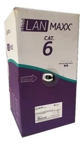 Bobina Cable Utp Cat6 Interior Maxx Cobre 305mts Blanco