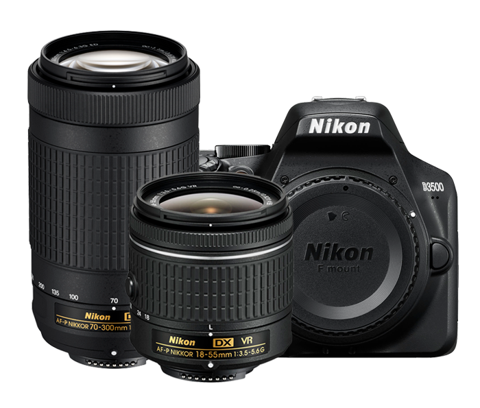 CAMARA NIKON REFLEX D3500 KIT CON LENTE 18-55+LENTE 70-300