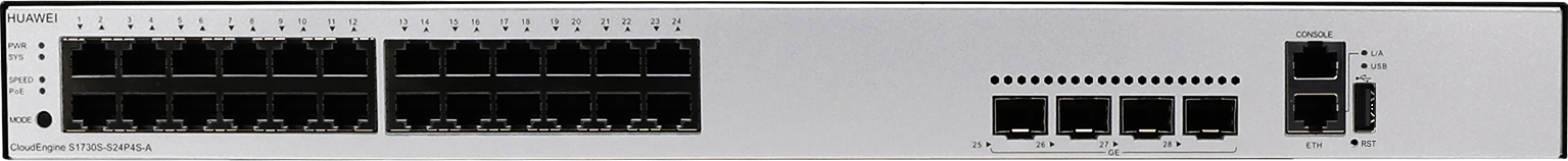 SWITCH POE+ HUAWEI CLOUDENGINE S1730S-S24P4S-A 24*G/4*G SFP