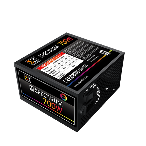 FUENTE DE PODER XIGMATEK SPECTRUM 700W FAN RGB 80 PLUS
