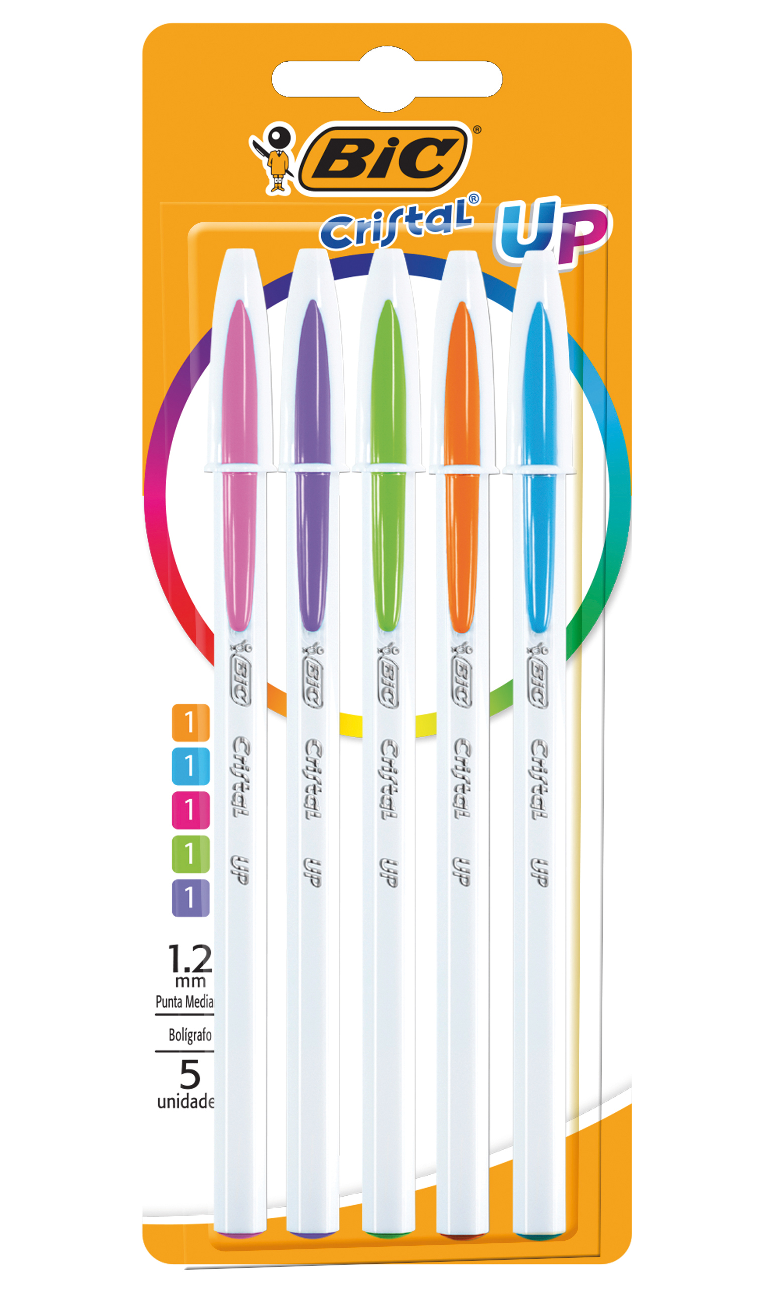 BOLIGRAFO CRISTAL UP BS/5 4+1 GRATIS