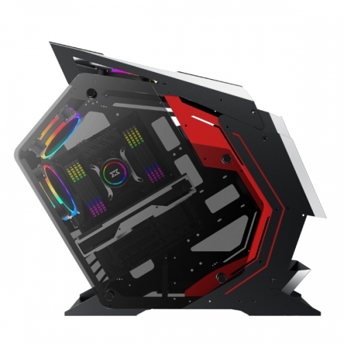 GABINETE XIGMATEK PERSEUS BLACK AND RED ATX 5 FAN RGB CON CO