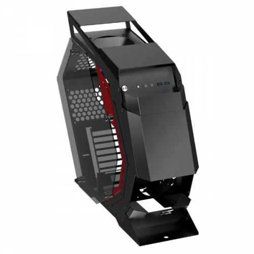 GABINETE XIGMATEK PERSEUS BLACK AND RED ATX 5 FAN RGB CON CO