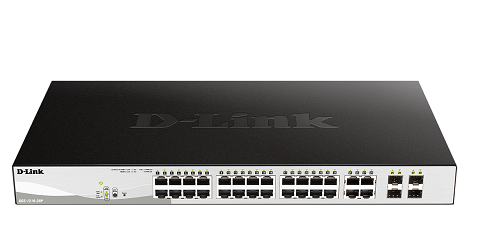 SWITCH DLINK POE 24-PORT 10/100/1000 + 4COMBOP 100/1000-ADM