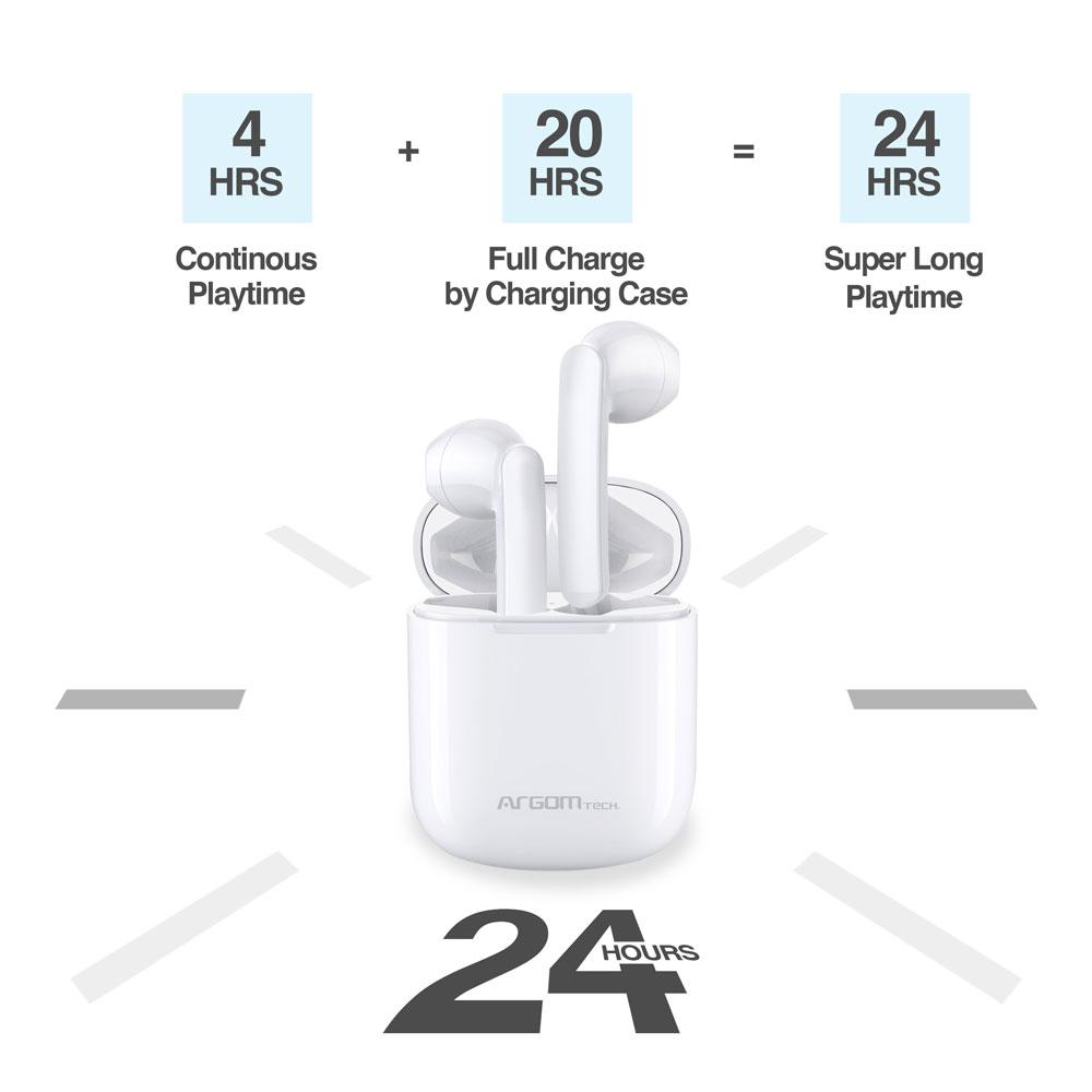 AURICULARES ARGOM SKEIPODS E80 BT/WHITE