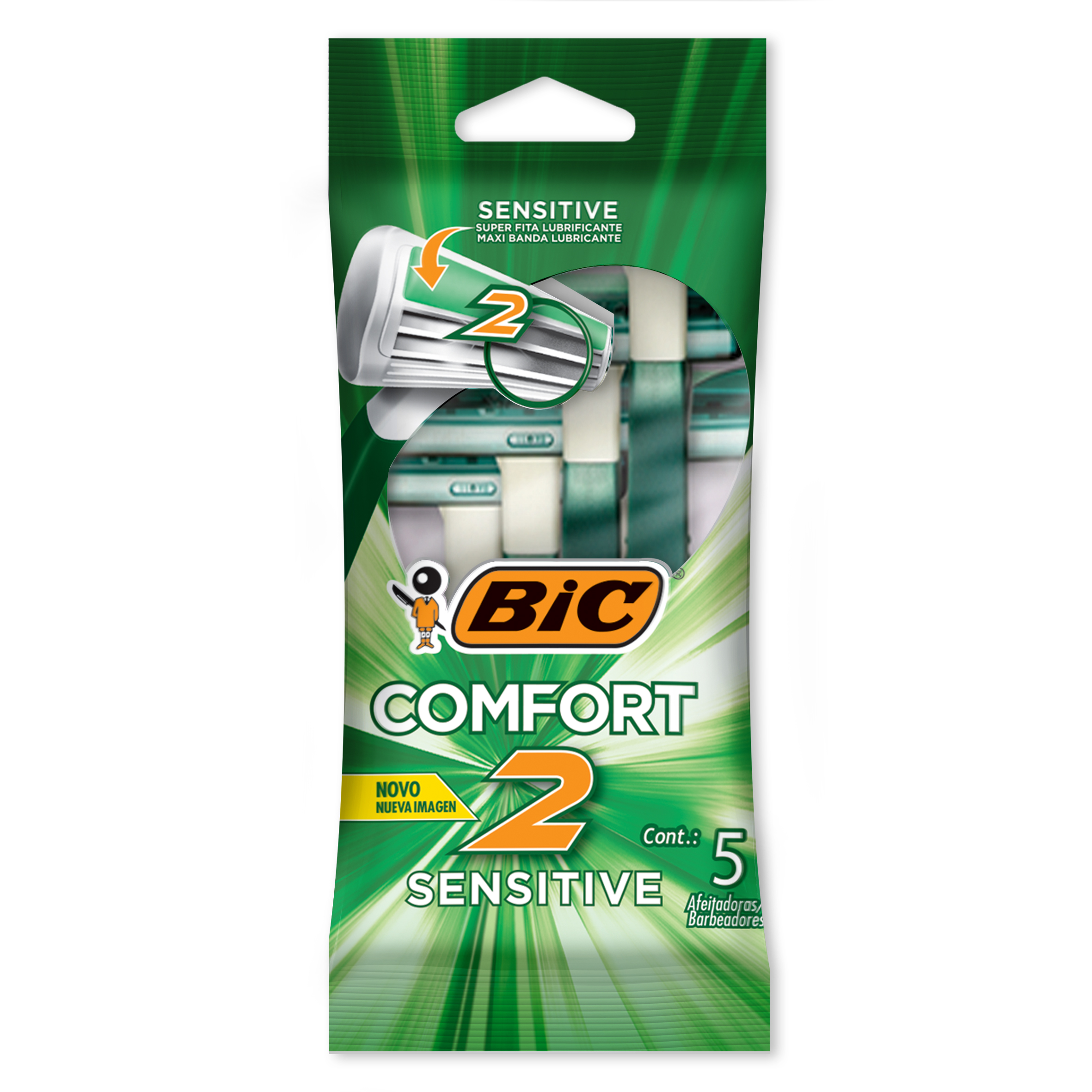 AFEITADORA BIC COMFORT TWIN SENSITIVE POUCH X5U