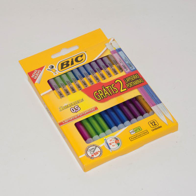 PORTAMINAS BIC SHIMMERS 0.5 BOX X14U "2 GRATIS"
