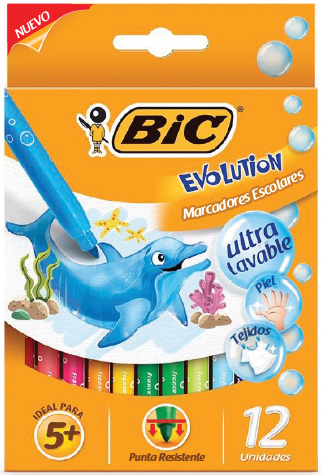 MARCADORES ESCOLARES BIC EVOLUTION ES12