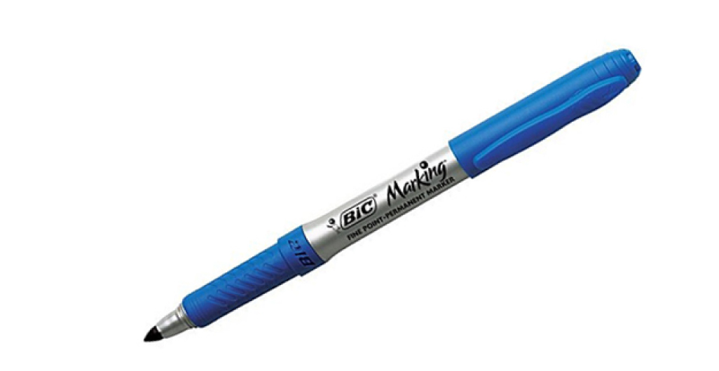 MARCADOR PERMANENTE BIC 2000 PUNTA CONICA AZUL BLISTER X1U
