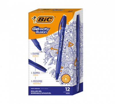 GELOCITY ROLLER BORRABLE BIC AZUL BOX X12U