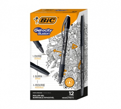 GELOCITY ROLLER BORRABLE BIC NEGRO BOX X12U