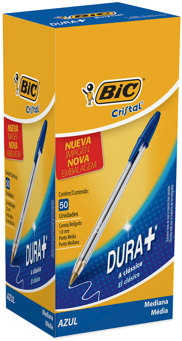 BOLIGRAFO BIC CRISTAL MEDIANO AZUL BOX X50U