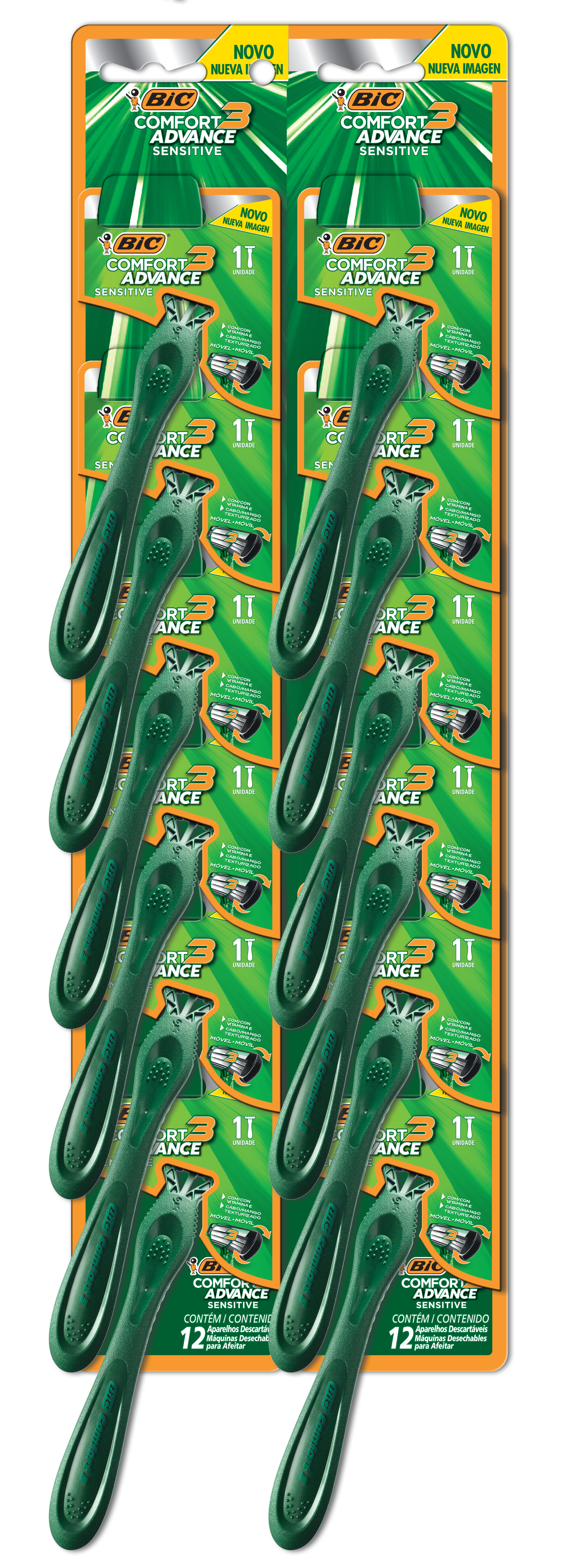 AFEITADORA BIC COMFORT 3 ADVANCE SENSITIVE CARTELA X1