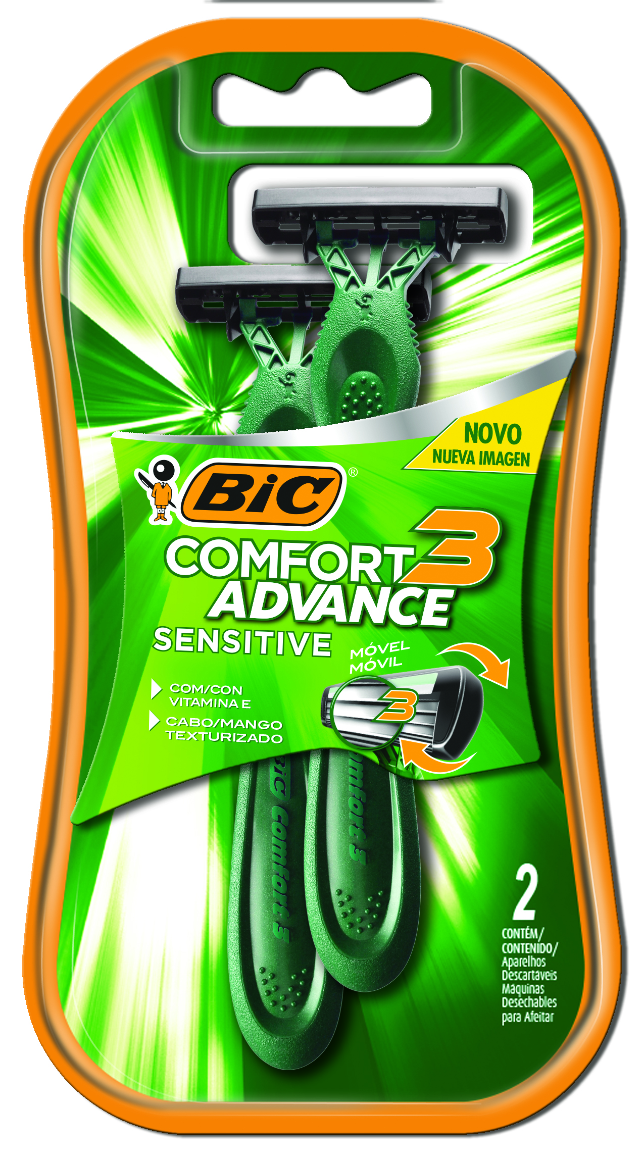 AFEITADORA BIC COMFORT 3 ADVANCE SENSITIVE BLISTER X2U