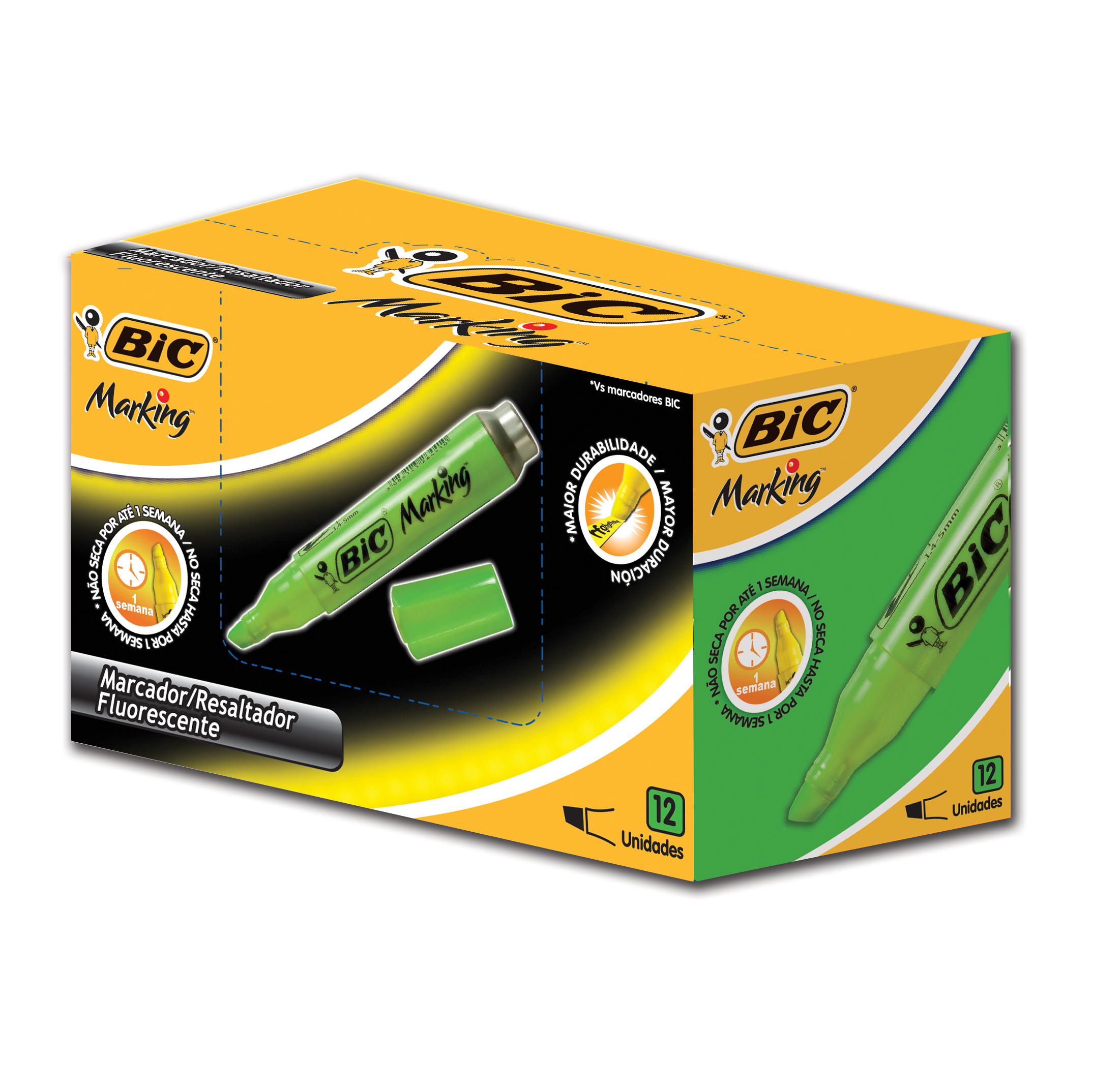 RESALTADOR BIC VERDE BOX X12U