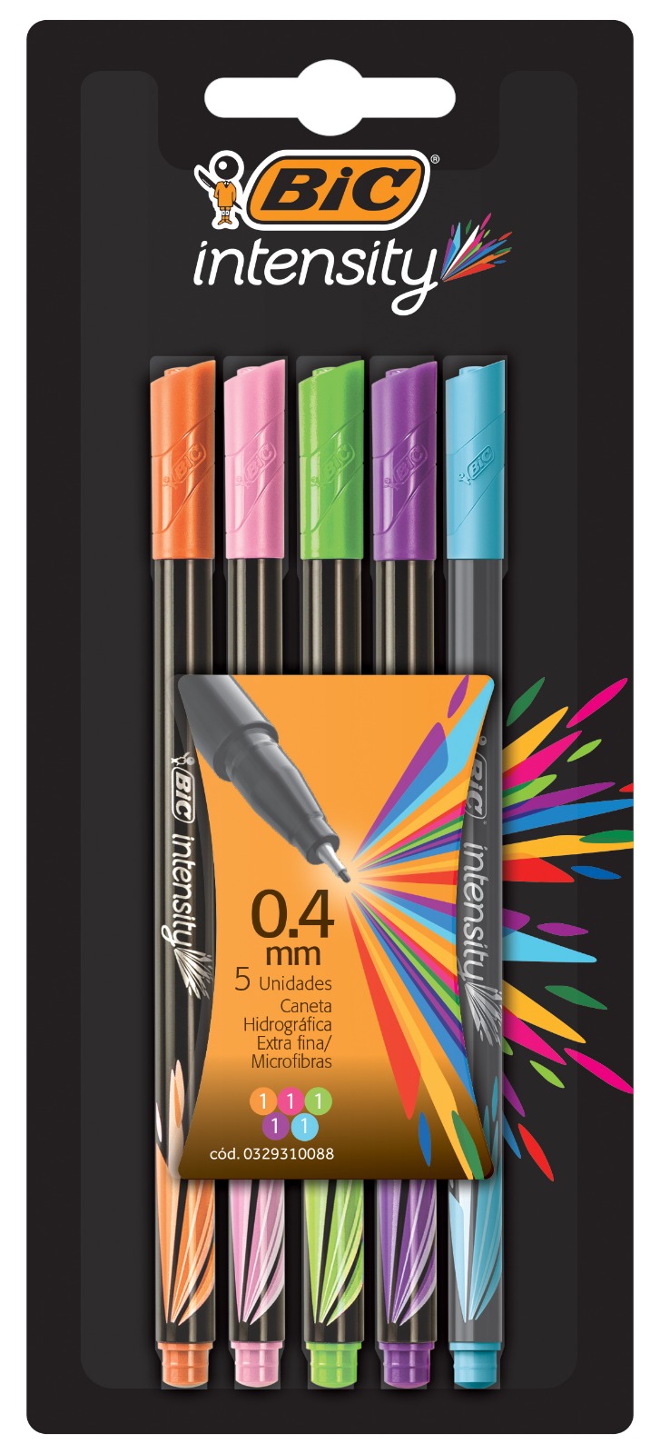 MICROFIBRA BIC INTENSITY SURTIDA FASHION BLISTER X5U