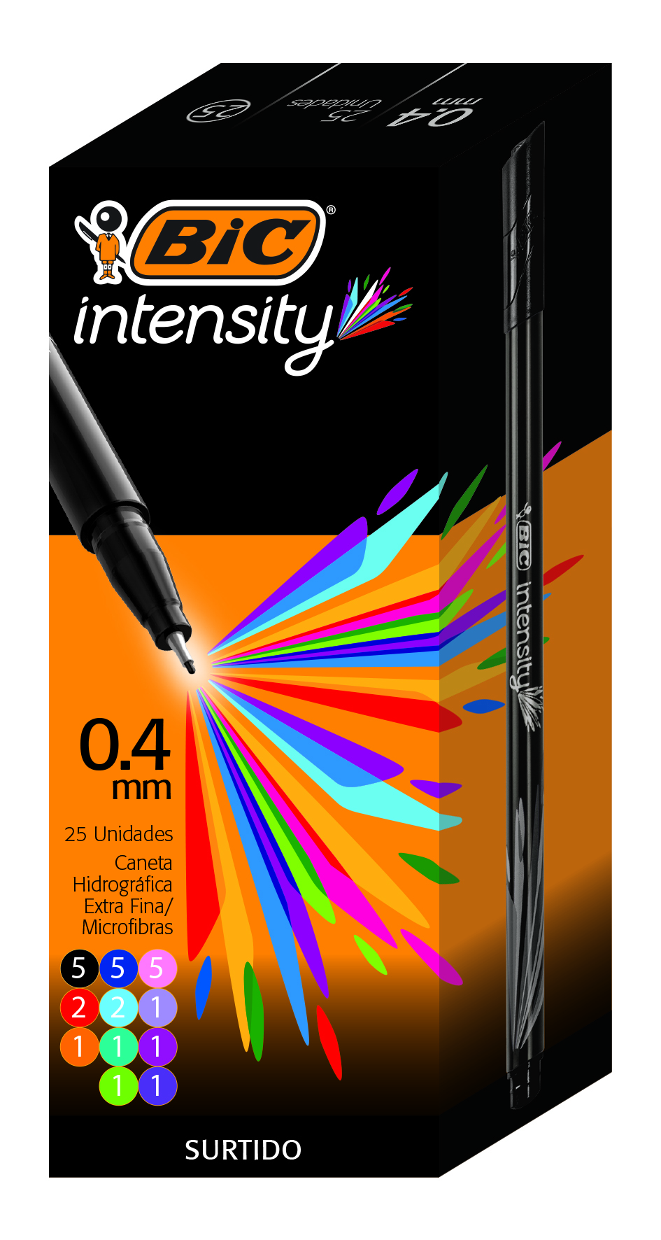 MICROFIBRA BIC INTENSITY SURTIDA BOX X25U