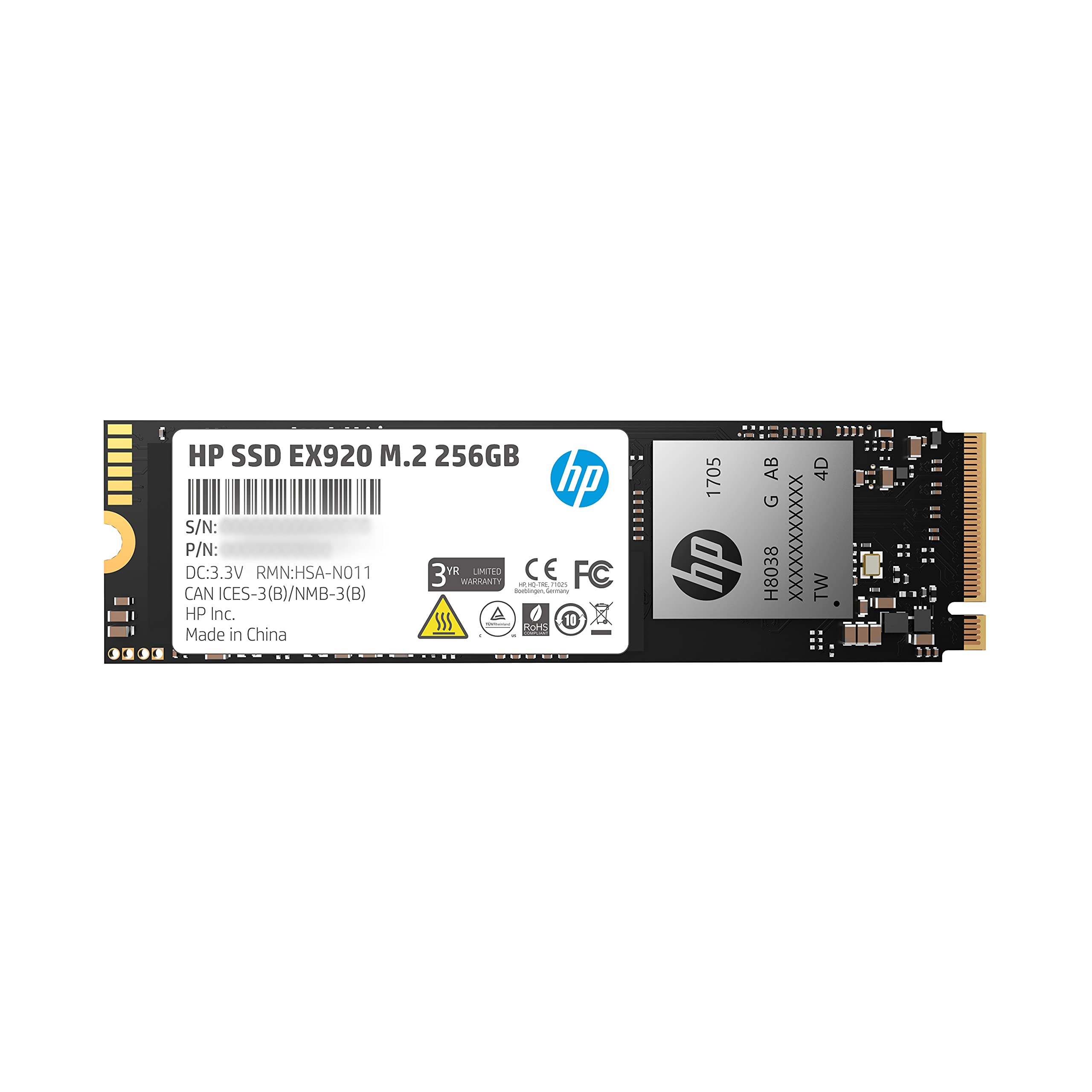 Disco SSD M2 NVMe 2280 256Gb HP EX920