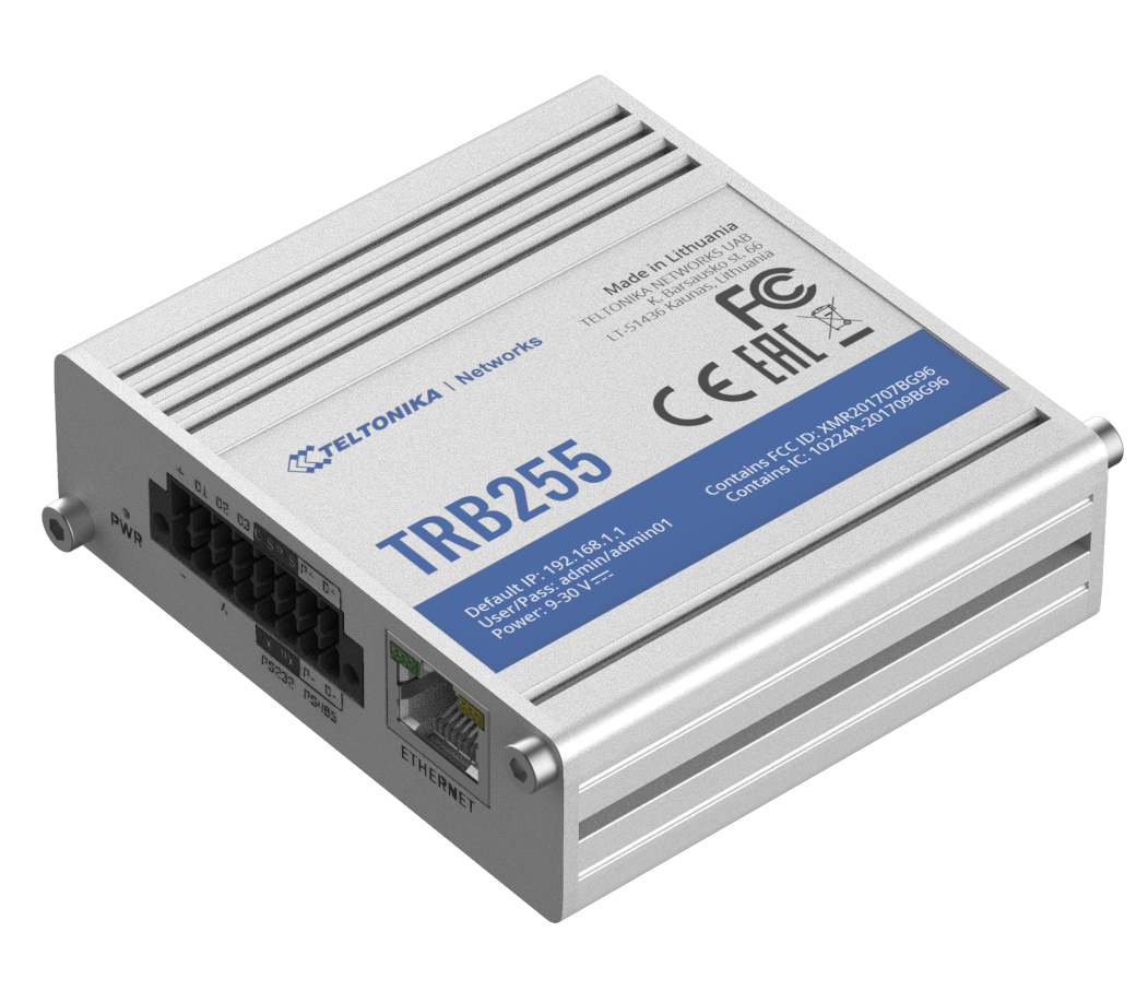 TELTONIKA GATEWAY INDUSTRIAL TRB255 LTE NB-IOT-1XFE MODBUS