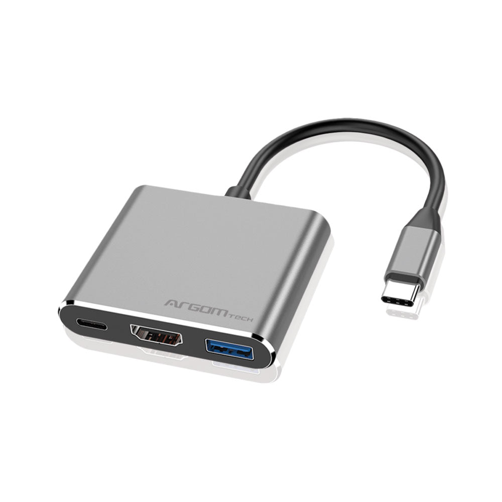 ADAPTADOR USB-C a HDMI + USB 3.0 + USB-C 3 EN 1 ARGOM