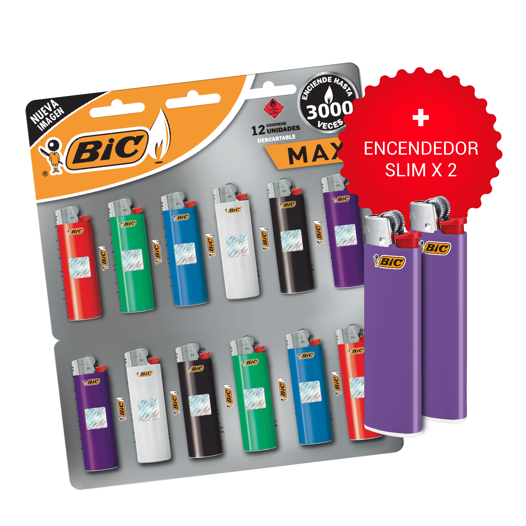 ENCENDEDOR BIC J5 MINI CARTELA X12U