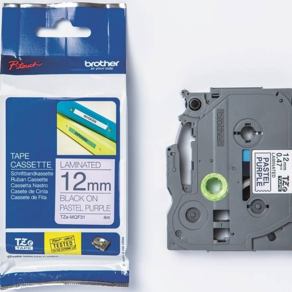 Cinta para rotuladora Brother TZe-MQF31-12mm