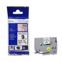 Cinta para Rotuladora Brother TZe-221 9mm Negro/Blanco