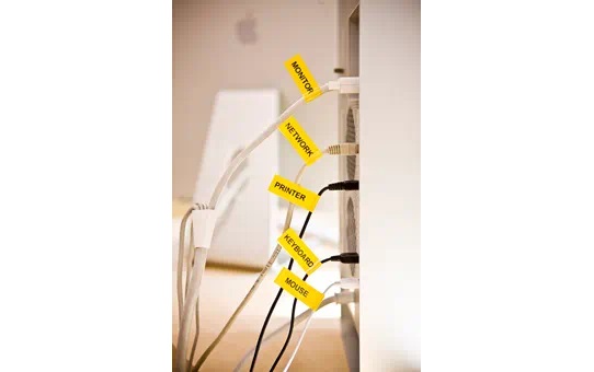 Cinta Rotuladora Brother TZe-FX631 12mm Negro Fondo Amarillo 1