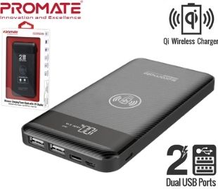 PROMATE AURAPACK10 CARGADOR INALAM Y BATERIA 10000 NEGRO