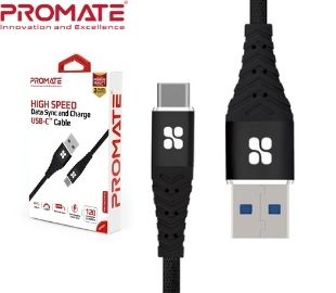 CABLE USB-C 1.2M PROMATE NERVELINK-C NEGRO