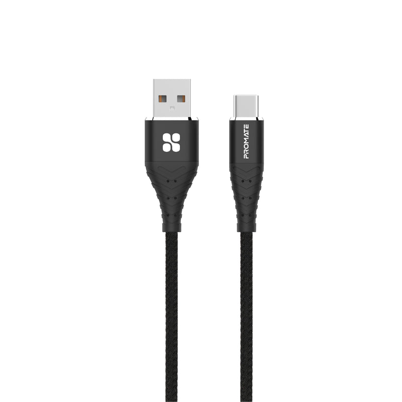 CABLE CORDON USB-C PROMATE CCORD-1 1M NEGRO