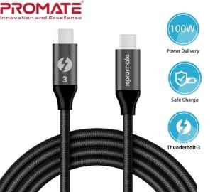 PROMATE THUNDERLINK CABLE USB-C 1M POWER DELIVERY DATA VIDEO