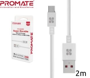 PROMATE MICROCORD-2 CABLE MICRO USB 2 M BLANCO
