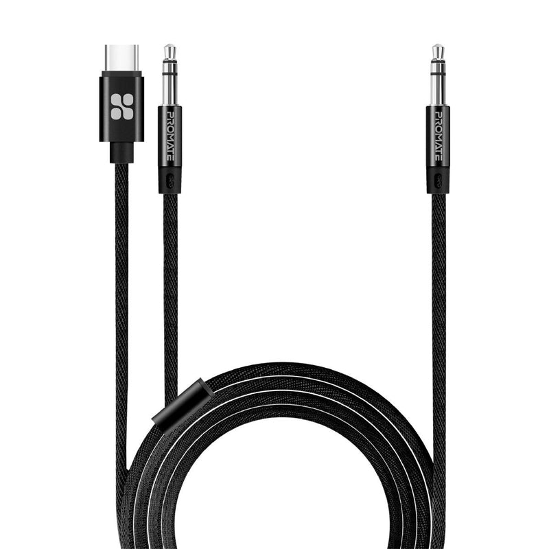 CABLE USB-C A 3,5MM PROMATE AUXLINK-CM 1,2 M NEGRO