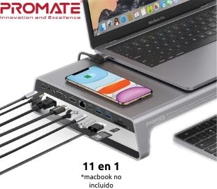 HUB USB-C PROMATE POWERDESK 87W PD/USB/VGA/HDMI/LAN/SD/AUX