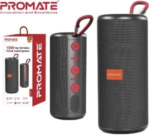PROMATE PYLON.BLACK PARLANTE BT 5.0 RESISTENTE AL AGUA NEGRO