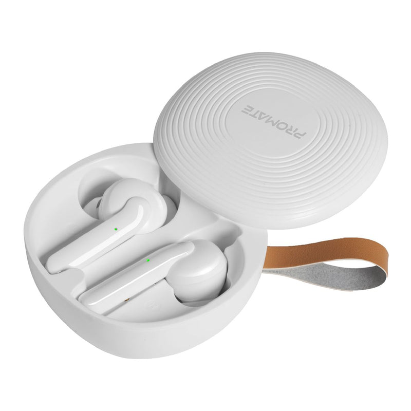 AURICULARES TWS PROMATE CHARISMA BT5.0 C/ BASE CARGA BLANCO