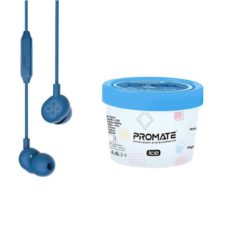 AURICULARES C/MICROFONO AZUL PROMATE ICE