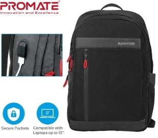PROMATE METRO-BP.BLACK MOCHILA 13" C/USB CARGA