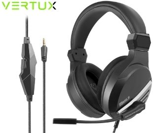 VERTUX EXTENT.BLACK HEADSET STAND + DUAL USB HUB NEGRO