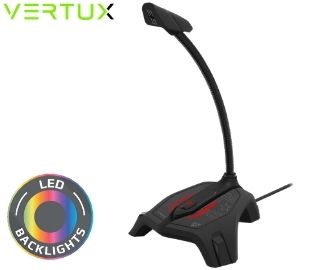 VERTUX STREAMER-4.RED MICROFONO GAMING ROJO