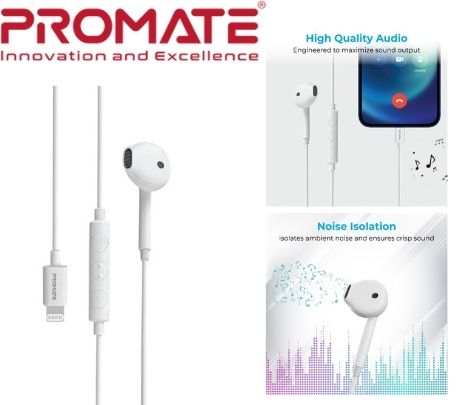 EARPHONES C/MICROFONO PROMATE GEARPOD-LT BLANCO