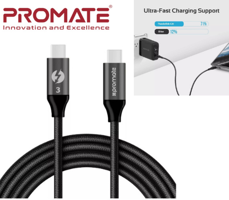 CABLE USB-C PROMATE THUNDERLINK-C20+ 1.5M 4K