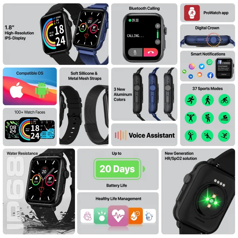 SMARTWATCH PROMATE PROWATCH B18 BLUETOOTH 1.8