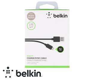BELKIN F2CU012BT04-BLK CABLE MICRO USB BLACK 1.2MTS