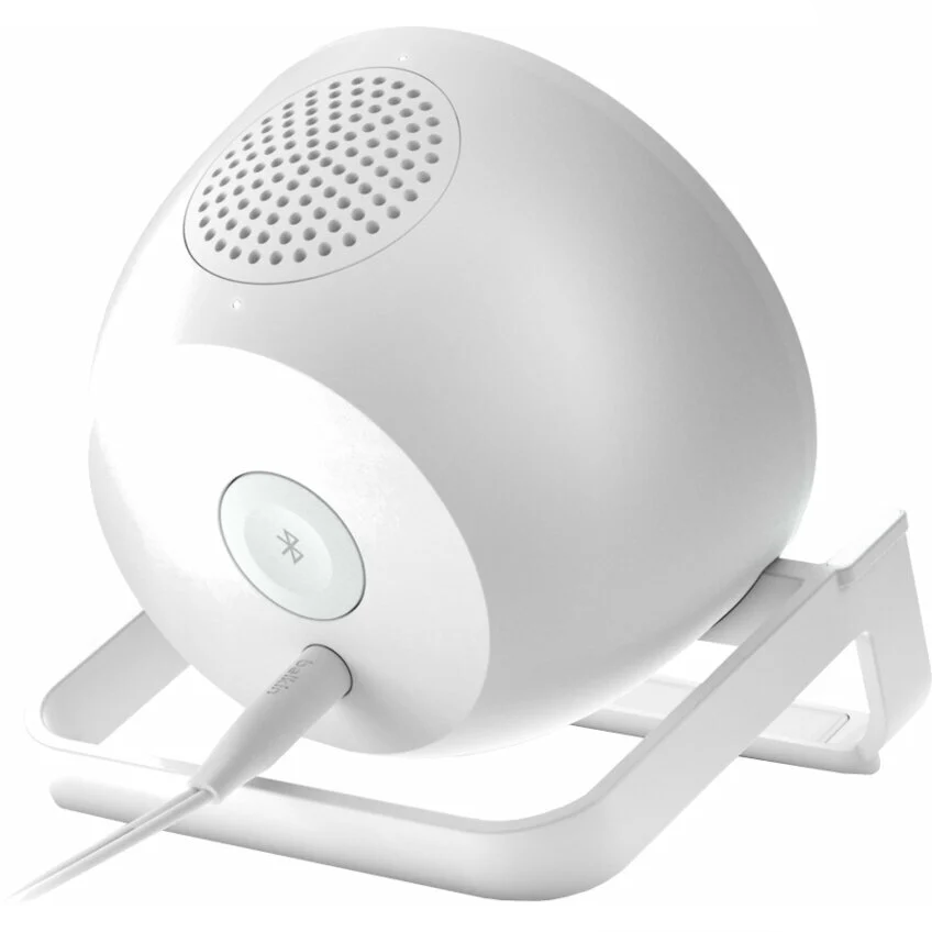 BASE DE CARGA INALAMBRICA QI CON PARLANTE BELKIN BT BLANCO