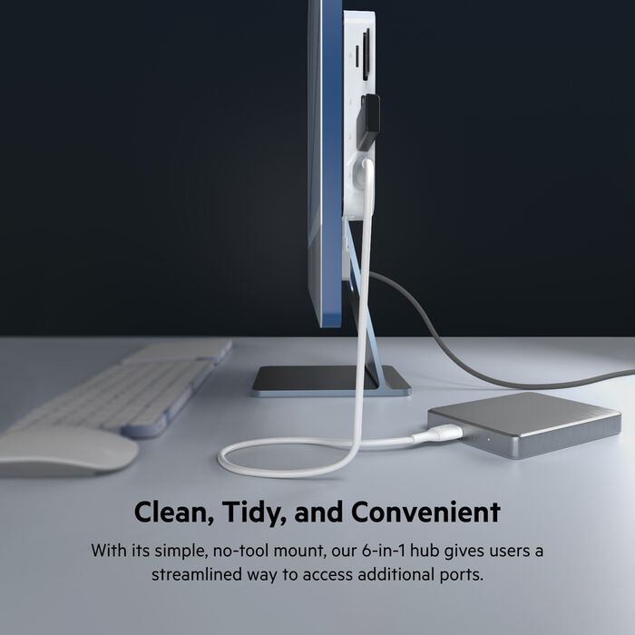 ADAPTADOR HUB USB-C 6 EN 1 BELKIN INC011TTWH MULTIPORT