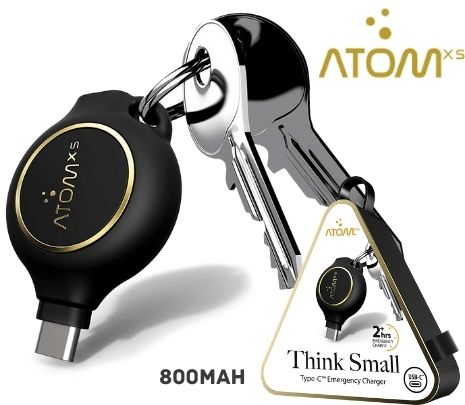 POWER BANK 800MAH USB-C ATOM KC800 KEY CHAIN
