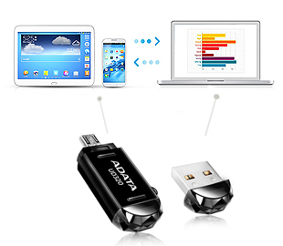 ADATA PEN DRIVE UD320 OTG 32GB NEGRO AUD320-32GB-RBK MICRO(D